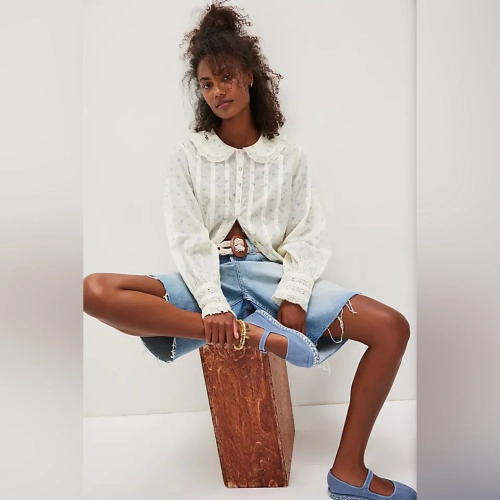 Free People Emmeline Button-Down Blouse